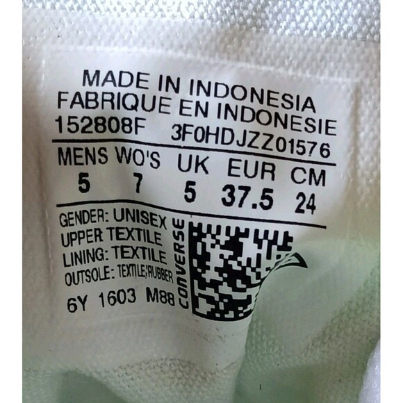 Converse All Star Shoes Women’s 7 Men's 5 Green Low Top - Picture 10 of 10